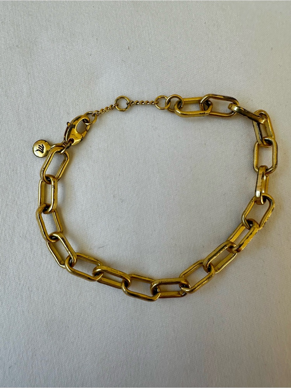 MADEWELL Gold Paperclip Chain Bracelet Adjustable Link Bracelet Jewelry